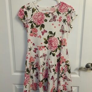 Place Pink and White Floral Butterfly Dress